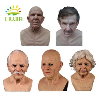 Liujir Trang Trí Halloween Cho Người Lớn Unisex 3D Trang Phục Đảng Lễ Hội Mardi Gras Mặt nạ Ông Già