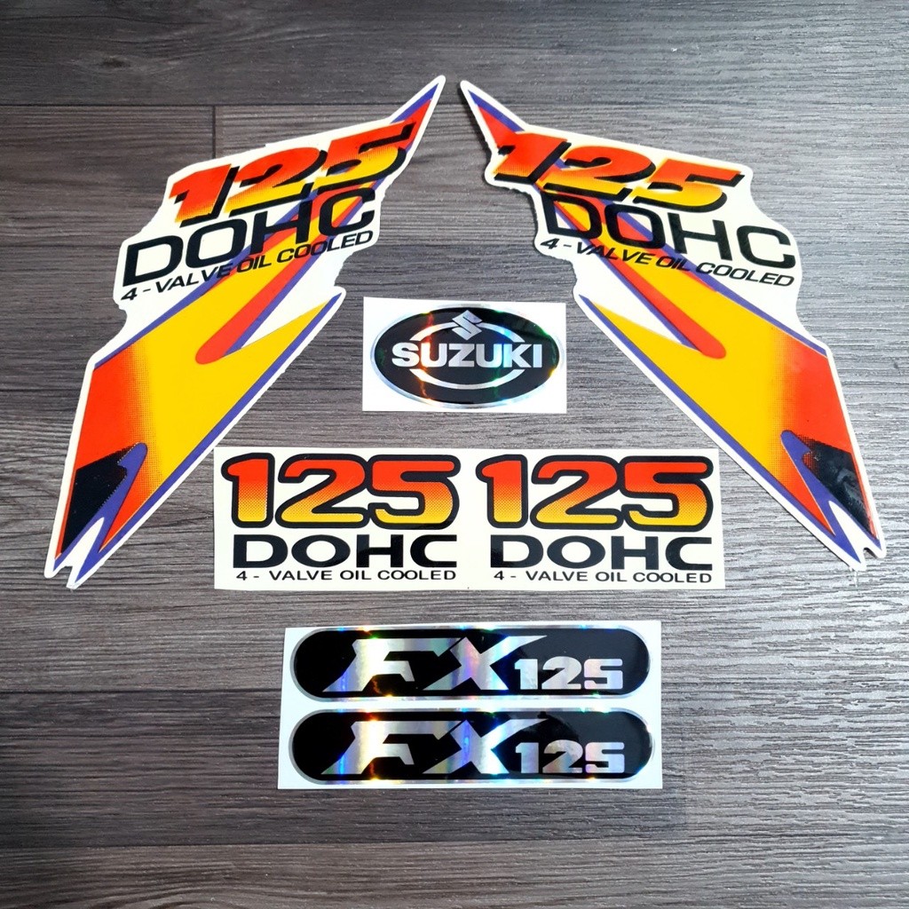 (SIÊU PHẨM) TRỌN BỘ TEM FX 125, TEM DÁN DÀN ÁO XE FX 125 TEM NHƯ ZIN THEO XE, TÂN TRANG XE MÁY