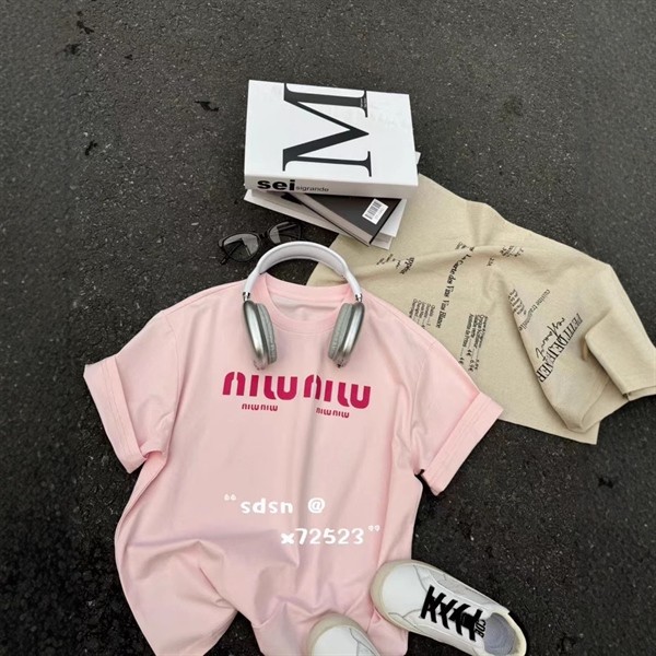ÁO HỒNG Phông miumiu - Áo phông thun unisex cho bé 5 tuổi - 15 tuổi