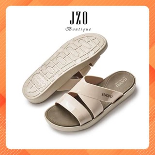   LUOFU  Dép lê nữ LUOFU 3 quai chéo ngang - Nhựa PVC mềm siêu êm E7185 