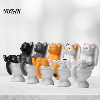 Yut-mini Cat Model Mô phỏng cao Biểu cảm sống động Phụ kiện trang trí Nhà vệ sinh Động vật mèo thu nhỏ