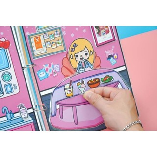 Học liệu Tocaboca ngôi nhà Blackpink Đồ chơi Búp bê giấy cho bé gái, ngôi nhà búp bê giấy toca boca cắt sẵn H06