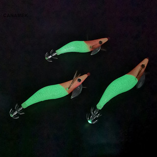Canamek 1 mồi tôm câu cá dạ quang mực jig dụ bạch tuộc mồi có mực móc mới