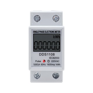 Đồng hồ đo năng lượng điện một pha lcd kwh ac kỹ thuật số watt-hour meter 220v 60a