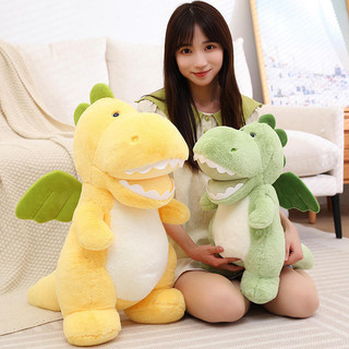 Dễ thương dễ thương sang trọng nụ cười khủng long búp bê ngồi tư thế dễ thương tyrannosaurus rex đồ chơi trẻ em búp bê búp bê con lắc quà tặng m