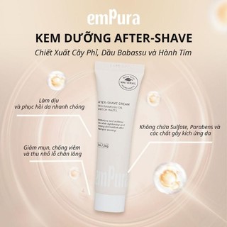 Kem dưỡng dùng sau cạo, wax lông, hỗ trợ trị ngứa, kícḣ ứng da, giảm mẩn đỏ  After-Shave EMPURA 20g