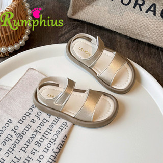 Rumphius Tất Cả Trận Đấu Móc & Vòng Da Xăng đan Mũi Mở Cho Bé Gái Thời Trang Đơn Giản Thoải Mái Đế Mềm Trẻ Em Giày Size 21-35