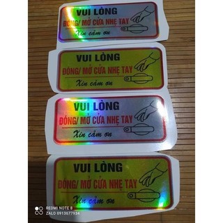 {FREESHIP} TEM DECAL ĐÓNG MỞ DÁN XE Ô TÔ, XE TẢI (sl: 1 tem), Tem đóng mở nhẹ tay phản quang lấp lánh bảy màu