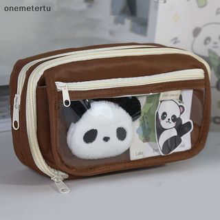 Onemetertu Hoạt Hình Dễ Thương Nắp Lật Túi Đựng Bút Chì Gấu Trúc Cao Cấp Hộp Văn Phòng Phẩm Chín Lớp Siêu Lớn Dung Tích Túi Đựng Bút Chì EN