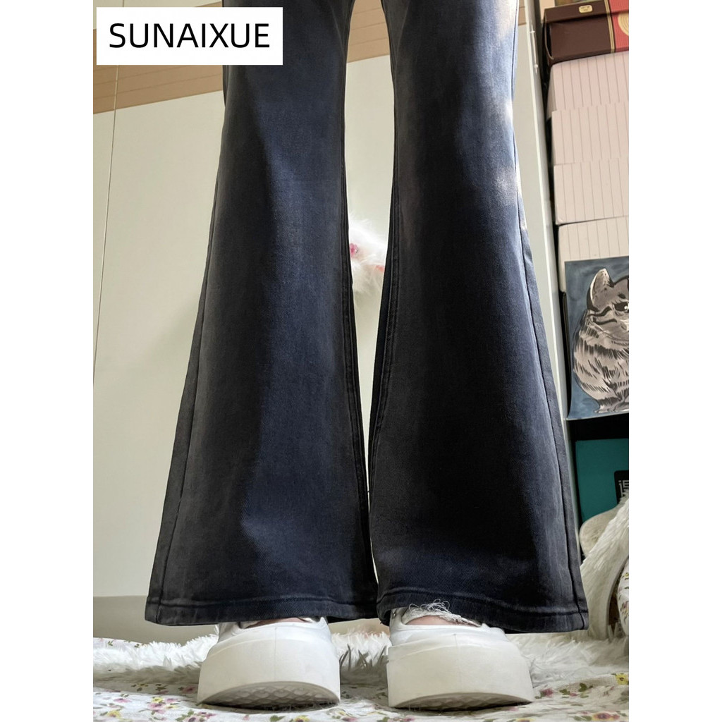 SUNAIXUE quần ống rộng quần nữ jean Xu hướng Fashion Stylish Korean WNK2430EUX 20Z240515