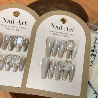 Đùi Tóc Thô Micro Thủy Tinh Hạt Handmade Mặc Móng Tay Làm Đẹp Liền Mạch Tóc Thế Hệ Internet Người Nổi Tiếng Miếng Dán Móng Tay Làm Đẹp Bán Buôn