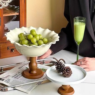 Đồ ăn nhẹ phòng khách Đĩa kẹo Đĩa trái cây cao bằng gốm