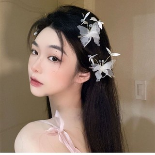 Mori Fairy Tulle Bướm Tóc Ba Chiều Thông Minh Bướm Tình Yêu Hoa Phụ Kiện Tóc
