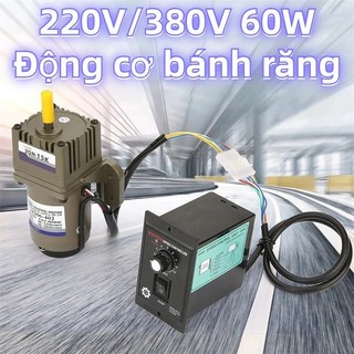 60w 220V/380V Động cơ bánh răng Động cơ điều chỉnh tốc độ nhỏ thu nhỏ
