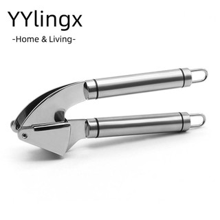 YYlingx Máy ép tỏi, Dụng cụ nhà bếp Máy xay tỏi bạc, Máy rửa chén an toàn bằng thép không gỉ Hướng dẫn sử dụng Máy nghiền tỏi Nấu ăn