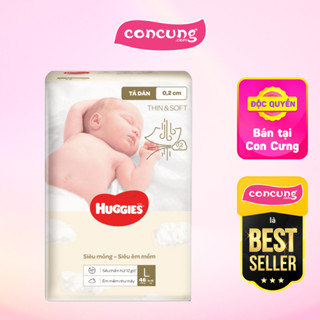 Bỉm tã dán Huggies Thin & Soft size L 9-14kg 46 miếng