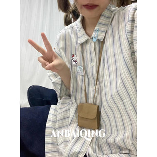 ANBAIQING áo sơ mi nữ áo kiểu hàn quốc Định hình xu hướng rực rỡ nhí nhảnh tráng lệ WCS2451B1G 22Z240527