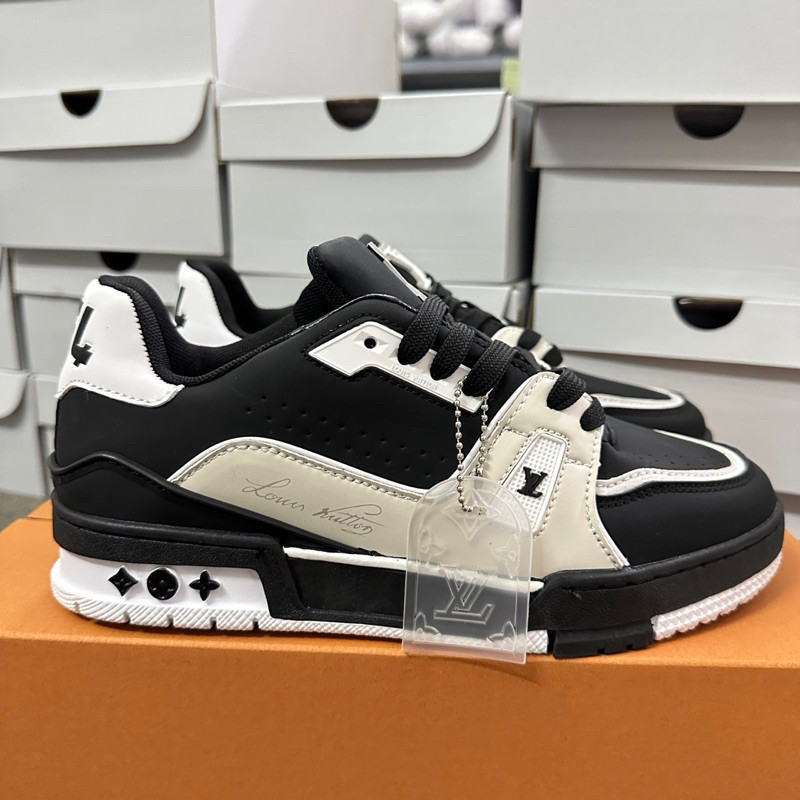 Giày thể thao nam LV54 đen trắng bản cao cấp full bill boxx amily.sneaker