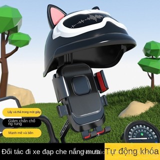Giá Đỡ Điện Thoại Gắn Xe Máy có Mũ Bảo Hiểm che mưa che nắng, Chống Cướp Cực Chắc Chắn