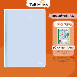 Vở Klong B5 120 trang VPP Tuệ Minh giấy chấm Dotgrid MS838 may dán gáy bìa màu Pastel Klong