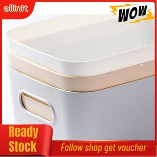 Allinit Desktop Storage Basket PP Cosmetic Storages Box Desktops Sundries Organizer with Handle for Household