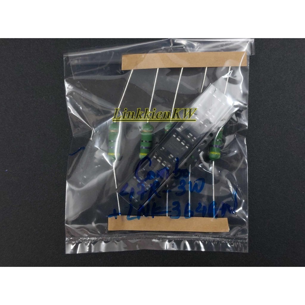 (Combo) IC nguồn LNK364gn (5con) + 47R/3W (5con)