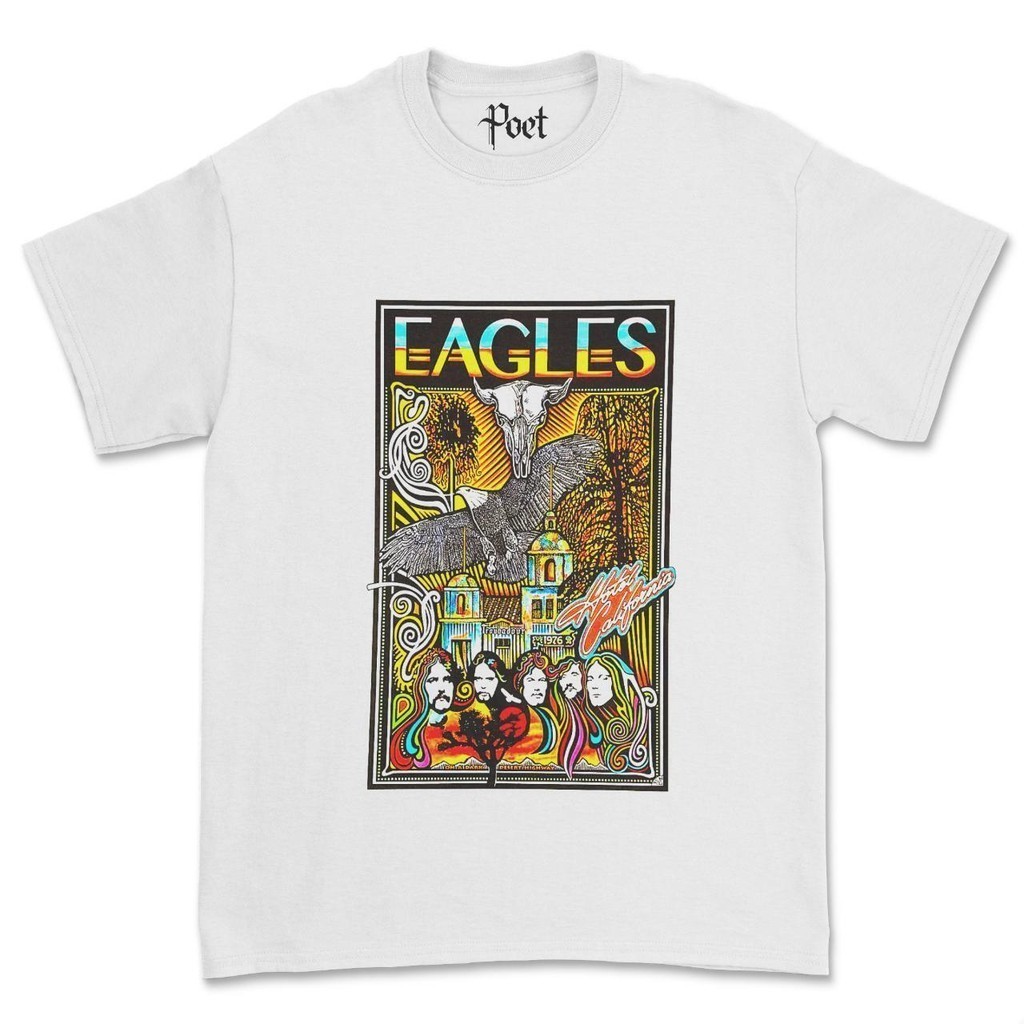 Eagles Hotel California Áo thun Country Pop Soft Rock Band Áo thun đồ họa
