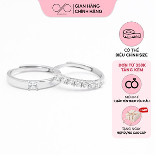 Nhẫn đôi bạc s925 dreamsilver twinkle chain chỉnh được size dành cho cặp đôi nd013