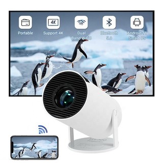 Máy chiếu hy300 máy chiếu lcd android 11 4k 1080p wifi kép có bluetooth máy chiếu văn phòng tại nhà