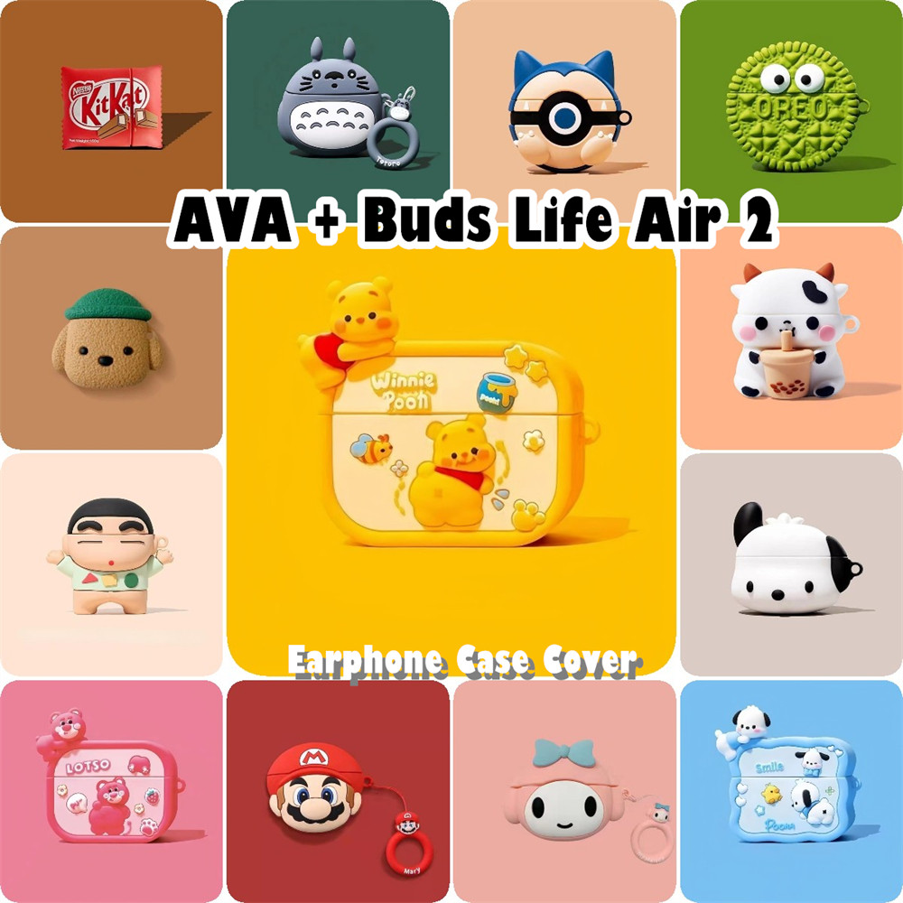 Dành Cho AVA + Buds Life Air 2 Ốp Lưng Silicon Mềm Tai Nghe Anime Hoạt Hình NO.2