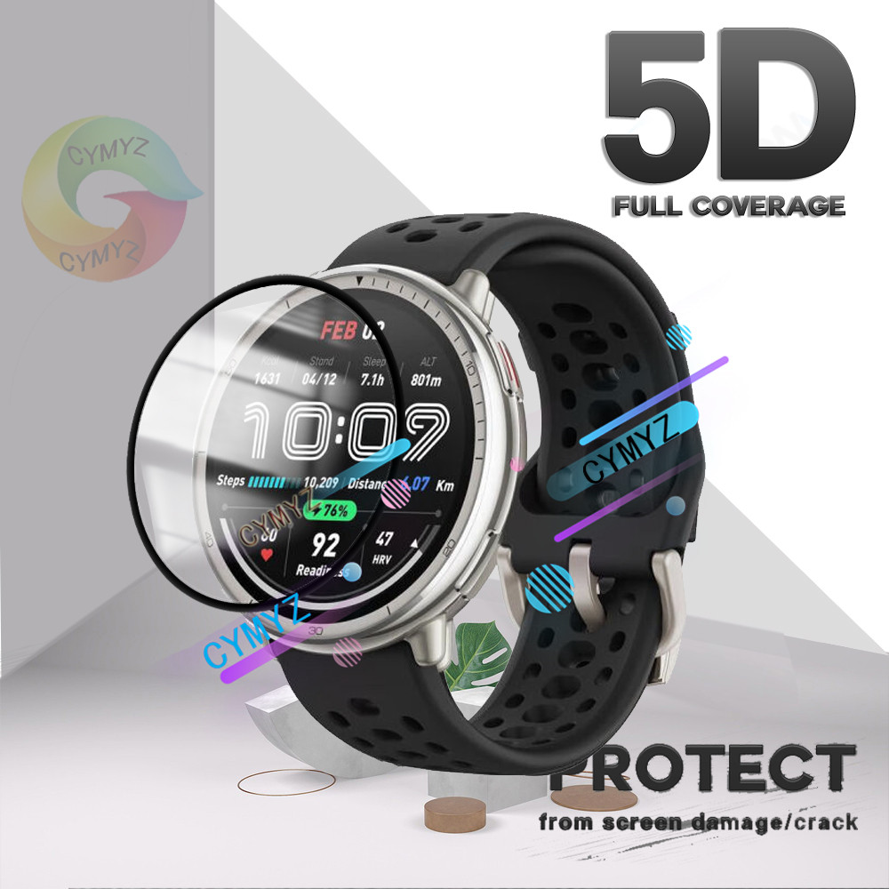 Cho Amazfit Active 2 Phim Full Cover Bảo Vệ Cho Amazfit Active2 Bảo Vệ Màn Hình 20D Cong Mềm Bảo Vệ 