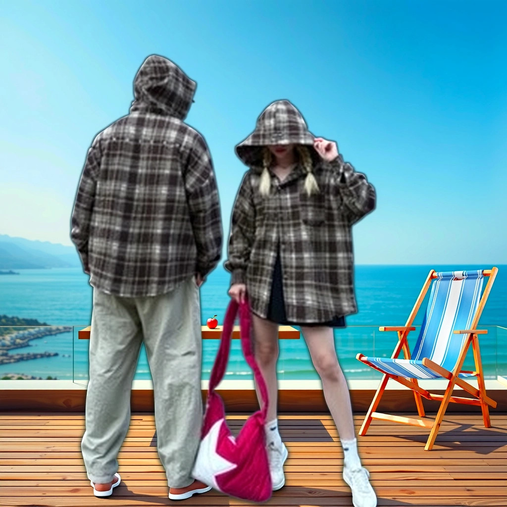 Áo Sơ Mi Chống Nắng Flannel Nam Nữ Có Mũ Vải Dạ Mềm,Áo Sơ Mi kẻ caro Chống Nắng ,tia uv | BigBuy360 - bigbuy360.vn