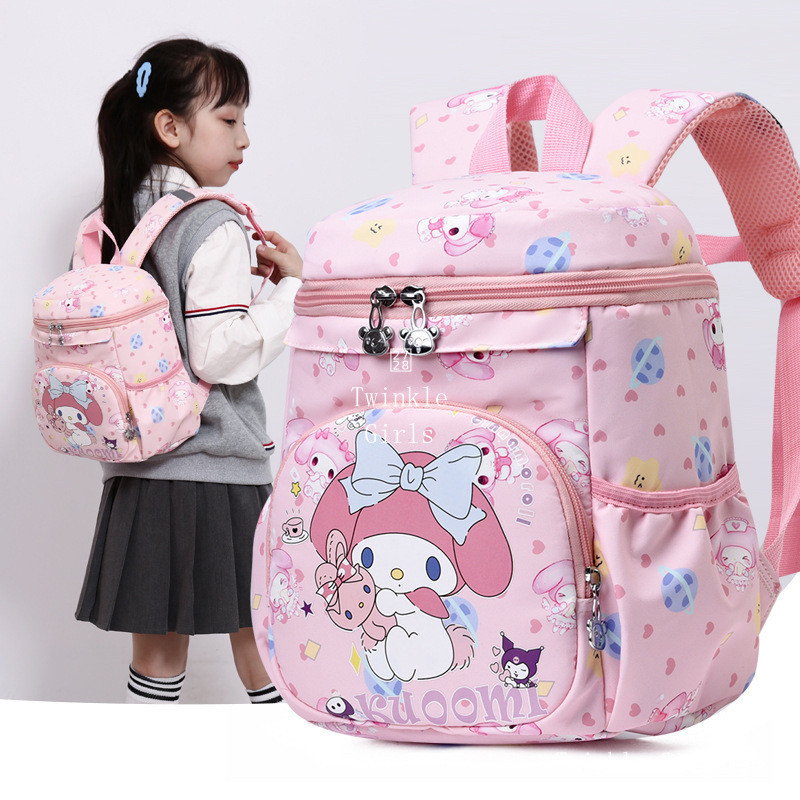 Cặp sách Trường Mẫu Giáo hoạt hình Kuromi Cinnamoroll cặp sách trẻ em Labubu Hello Kitty My Melody b