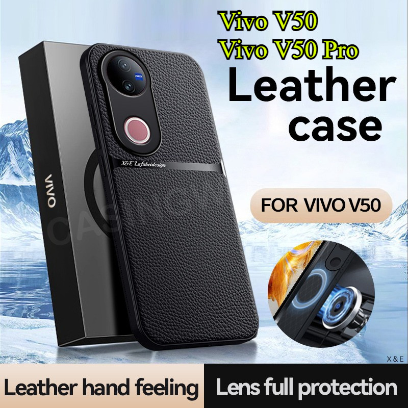 Ốp Da Trơn Sang Trọng Cho Vivo V50 V50Pro vivo V50 Pro V50e V50E 4G 5G 2025 Từ Tính Chống Sốc Matte 