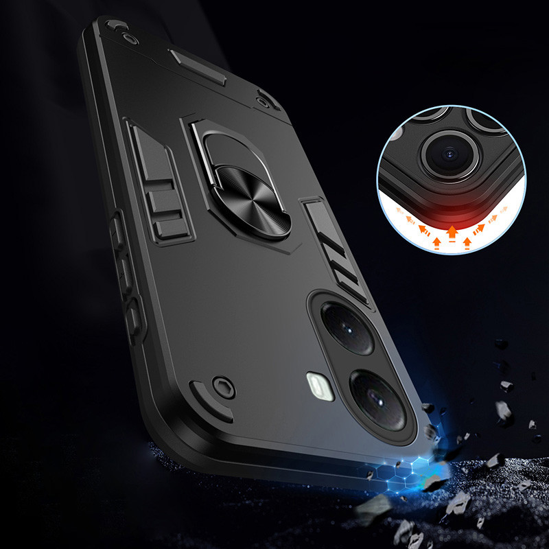 Dành Cho Xiaomi Poco X7 / X7 Pro 5G Hybrid Vỏ Giáp Chống Sốc Giá Đỡ Vòng Đứng