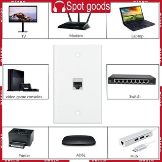 Godd Cat7 Ethernet Tấm Tường Ethernet Ổ Cắm Tường Nữ-Nữ Có Thể Tháo Rời Không Có Chân Đế Cho Modem Máy In