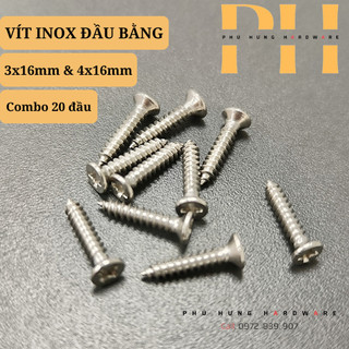 Vít inox, vít ren thưa inox 304