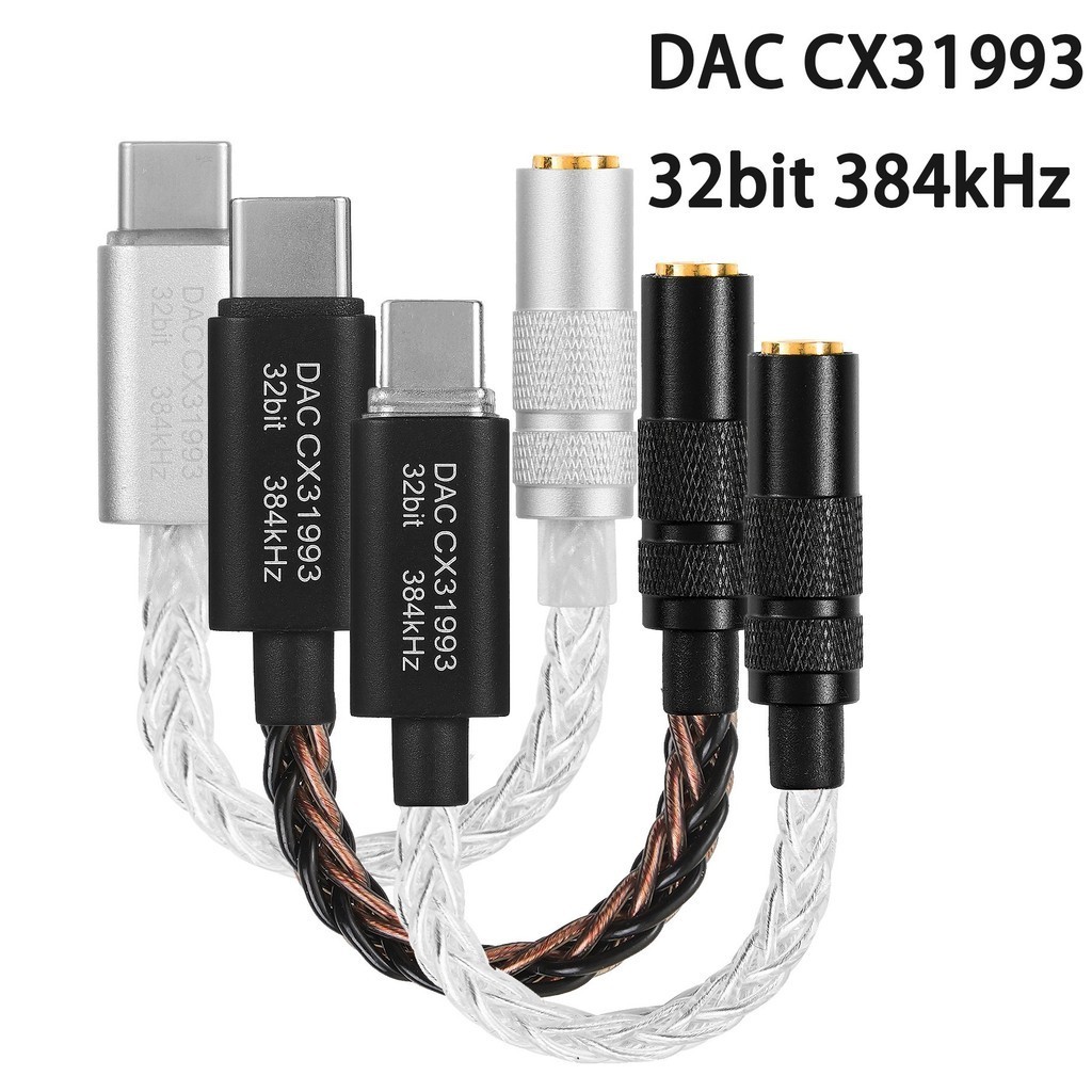 Dac CX31993 USB Type C Tai nghe nhét tai Amp giắc cắm 3,5mm 8 dây mạ bạc tương thích cho iPhone 15 plus max Samsung Android iOS Windows10 cuộc gọi điện thoại