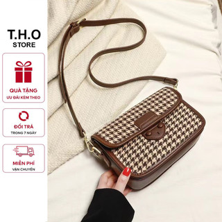 Túi xách nữ, túi đeo chéo khóa bấm dạ én thời trang K398