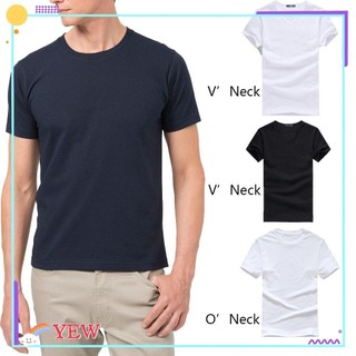 Áo thun cotton màu trơn ôm body thời trang cho nam
