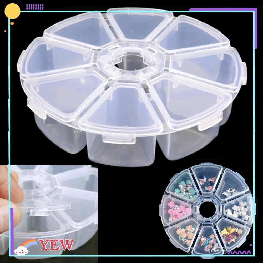 MAXGOODS Tool Round Transparent Organizer Beads Empty Storage Box