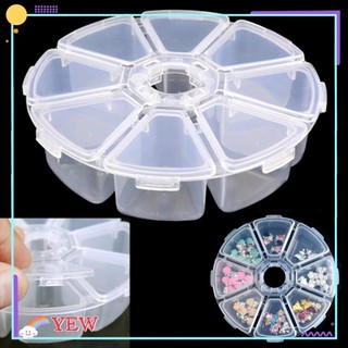 Tool Round Transparent Organizer Beads Empty Storage Box