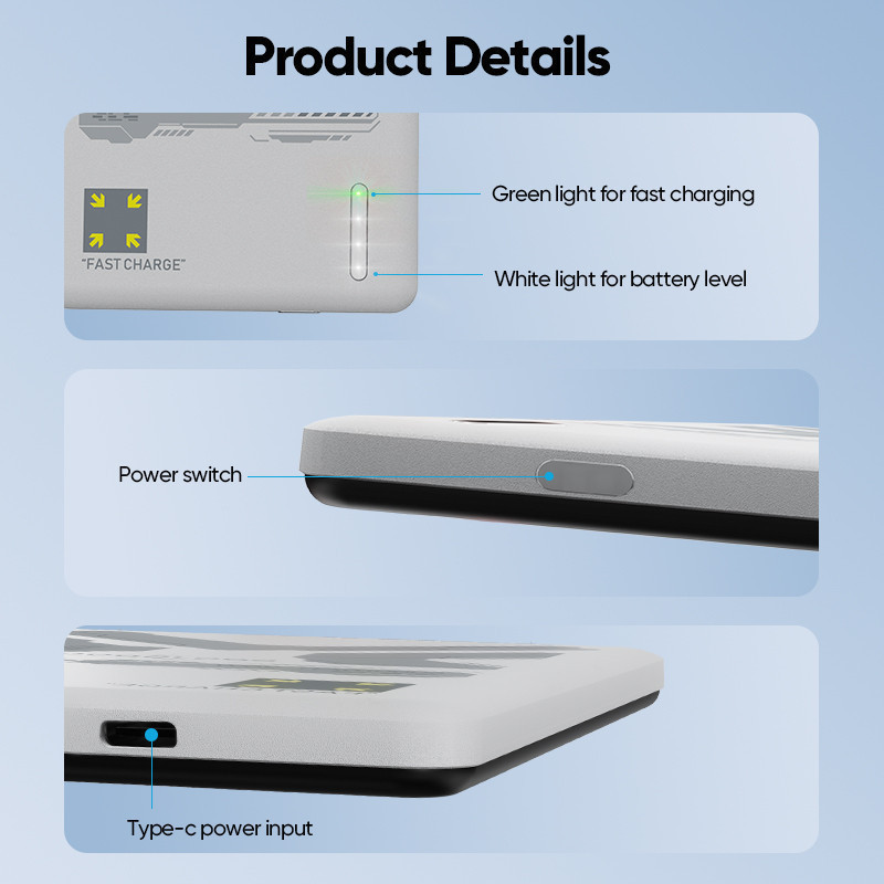 Sạc dự phòng GOOJODOQ Bộ sạc không dây từ tính di động dành cho iP Samsung Huawei Xiaomi | BigBuy360 - bigbuy360.vn