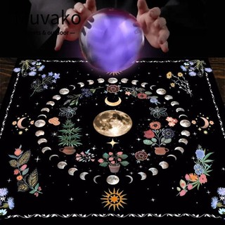 Muvako Khăn trải bàn thẻ Tarot, Thảm trải bài bằng hoa hồng, Thảm trang trí hoa bướm thời trang