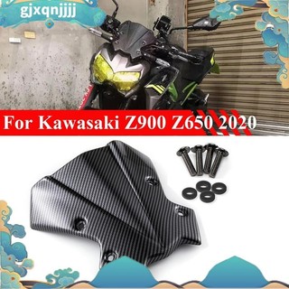Đèn Pha Xe Máy Kính Chắn Gió Kính Chắn Gió Kính Chắn Gió Cho KAWASAKI Z900 Z650 2020 Sợi Carbon Họa Tiết gjxqnjj