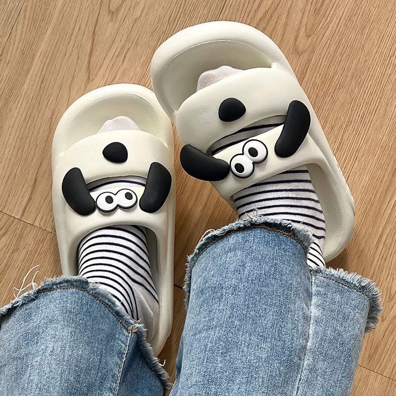 Dép nữ quai ngang hình Cún Nice dễ thương iDÉP DL360 Dép bánh mì siêu nhẹ êm chân đi trong nhà