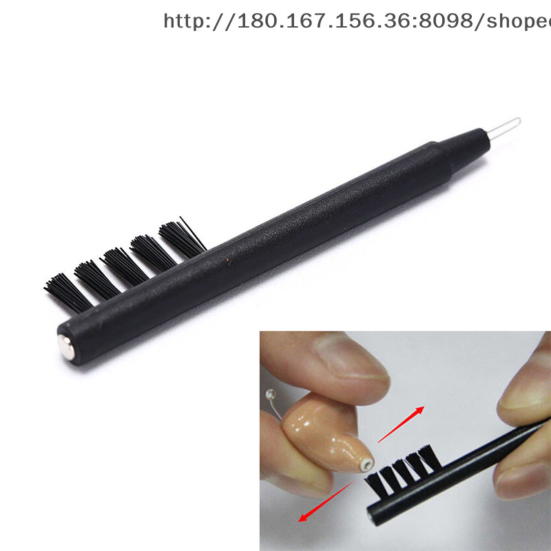 Bàn chải làm sạch widefiling có vòng và nam châm cho máy trợ thính và dụng cụ làm sạch tai nghe Đẹp