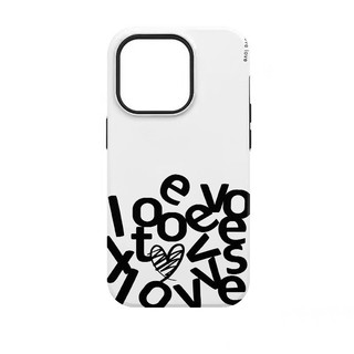 Ốp Điện Thoại Letter Love 2 Lớp Tương Thích iPhone11 12 13 14 15 12Promax 13Promax 14plus 14Promax X XS XR CMIH