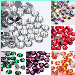 Kameisvn 1440 Chiếc 2 Mm DIY Hạt Kim Cương Giả Mặt Sau Phẳng Hạt Charm Kim Cương Giả Lấp Lánh Hạt Cho DIY Thủ Công Trang Sức Làm VN