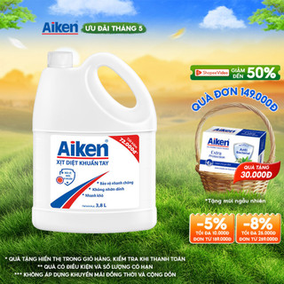 Nước diệt khuẩn tay Aiken 3.8L